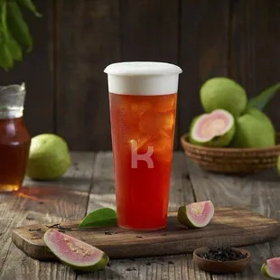 Guava Oolong Tea Macchiato