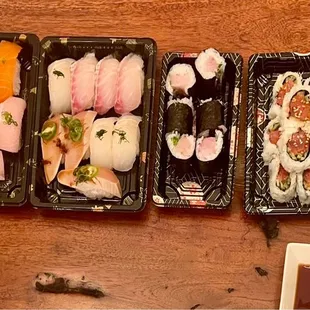 Delivery: Madai Usuzukuri Ringo Hirame Hamachi Kanpachi Bincho Hirame Hotate