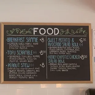Food menu