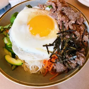 $23: bulgogi ($5) bibimbap ($18)