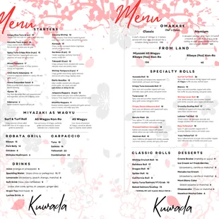 Our New Menu