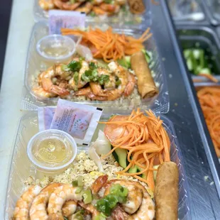 a variety of food items