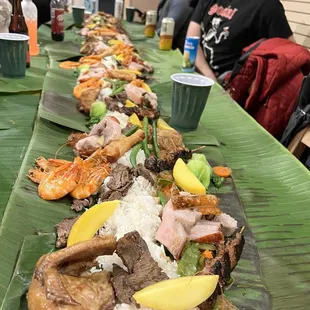 Kamayan in their private party room