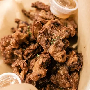 Chicharon Bulaklak, $24 (25 Aug 2022) - fried pork ruffle fat, housemade spiced vinegar