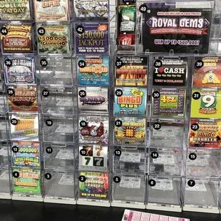 a display of various items for sale
