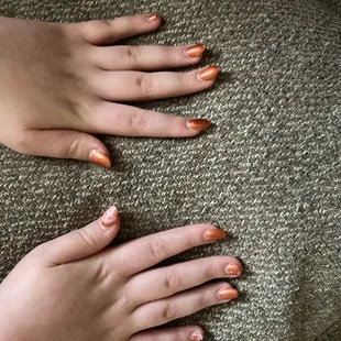 TOOK My Daughter to Kv Nail beside Subway to have her Nail done last Wednesday and Sunday this is what her nails looks like.