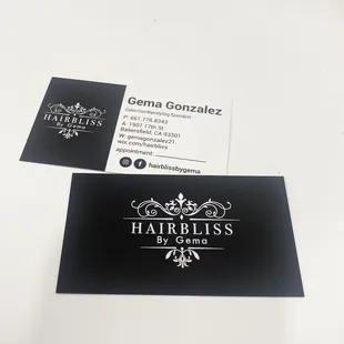 Custom business cards with social media with brand logo and appointment details