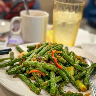 string bean with minced pork