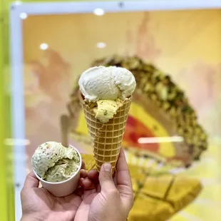 Paan kulfi (left)