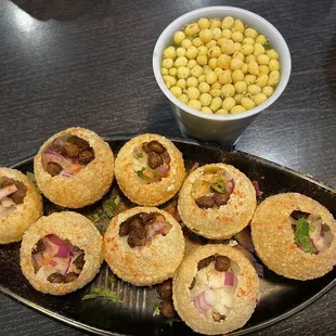 Gol Gappa.  Eight pieces per order.