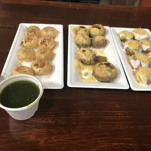 Pani puri ,sev puri and dahi puri