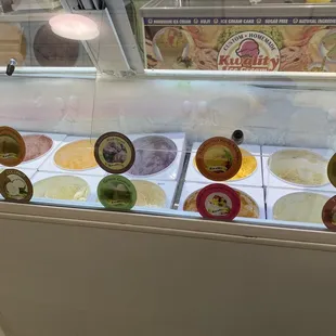 Few of the icecream flavors
