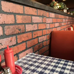 The classics faux brick wall :)