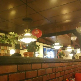 a view of the dining area