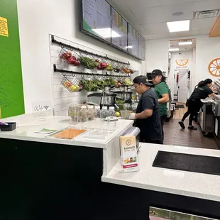 Inside clean fresh ingredients