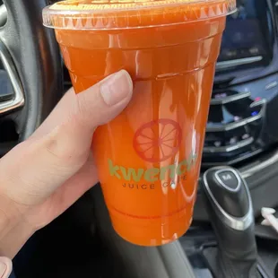 Carrot, orange, ginger, turmeric juice.