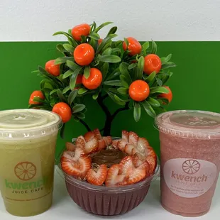 a variety of drinks