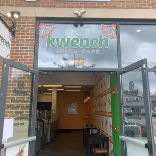 Entrance to the Kwench Juice Cafe