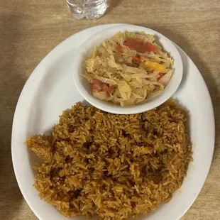Jollof Rice and Cabbage