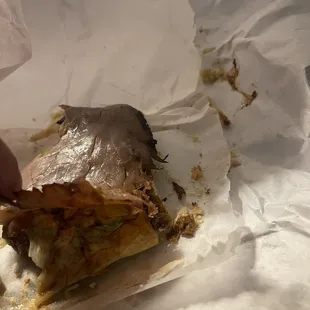 A single piece of deli roast beef