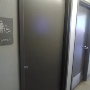 Two restrooms in this store