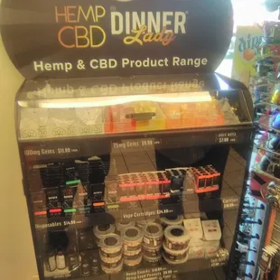 Many different options for CBD products