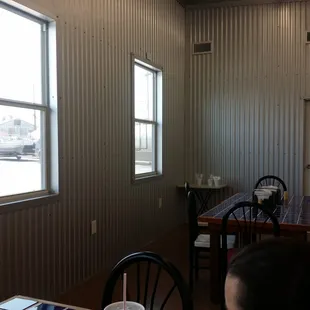 a woman looking out the window