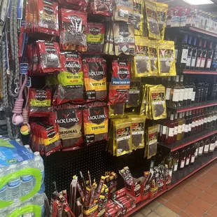 Jerki , water case's, variety of wine very good selection and good prices