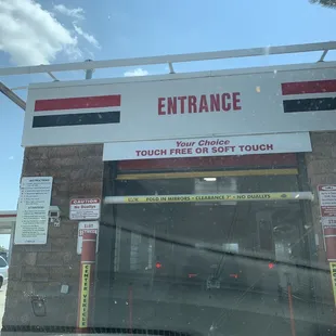 the entrance to a convenience store