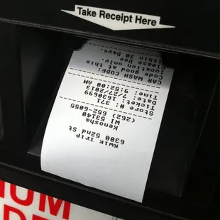 I'm impressed there's actually paper in the pump to print my receipt. A first! You're really reading my review!