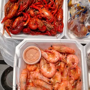 Shrimp and Crawfish.
