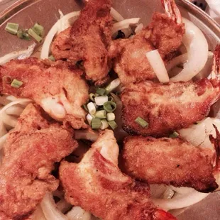 Woo Dip  Harr (butterflied shrimp wrapped on bacon)