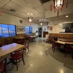a view of the dining area