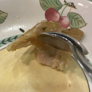 Undercooked inside the potsticker