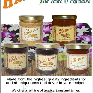 OHR Jams and Jellies available for purchase online at https://oldhawaiirecipes.com