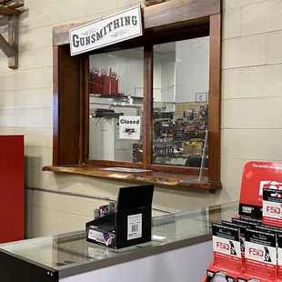 Gunsmithing shop.