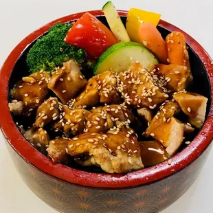 a close up of a bowl of food