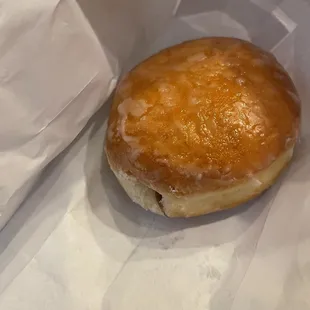 Chocolate filled donut