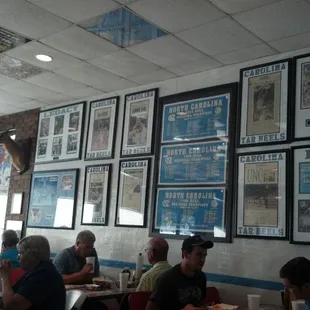 Cool sports decorations on the walls!