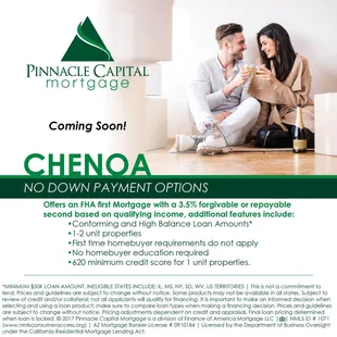 We Offer the Chenoa down payment assistance program!  Call Kyle at 505-944-6558 for details!