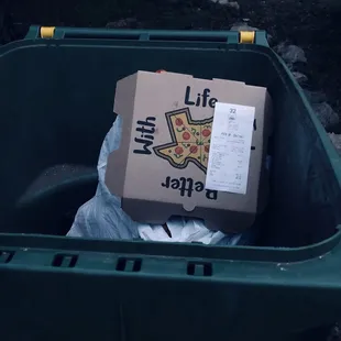 This is what I thought of their pizza! It was gross and that is the nicest I can be after what I saw walking in their.