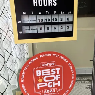 Best of Pittsburgh Readers' Poll Winner 2023