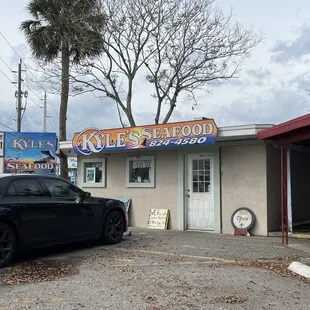 a car parked outside