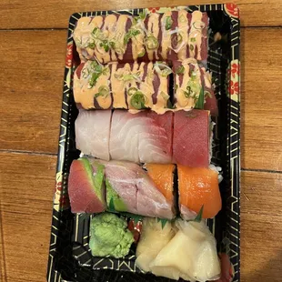 a variety of sushi