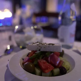 a plate of food on a table