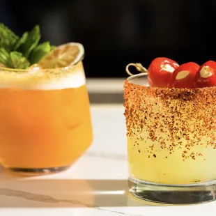Signature Cocktails:
PURE PASSION 
SMOKE &amp; FIRE