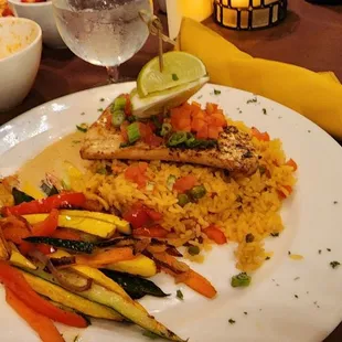 a plate of food on a table