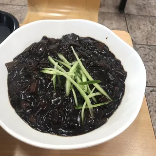 Classic Black Bean Noodle with Diced Vegetable and Pork