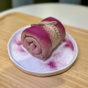 Ube towel cake