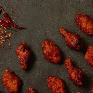 chicken wings and fried chicken